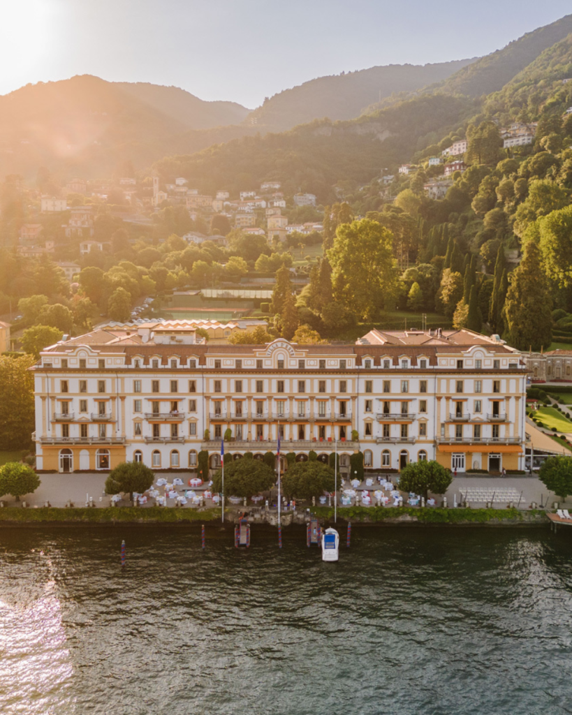 Lake Como wedding photographer documenting Villa d'Este's luxury mosaic terraces, fountains and elegant lakeside gardens.