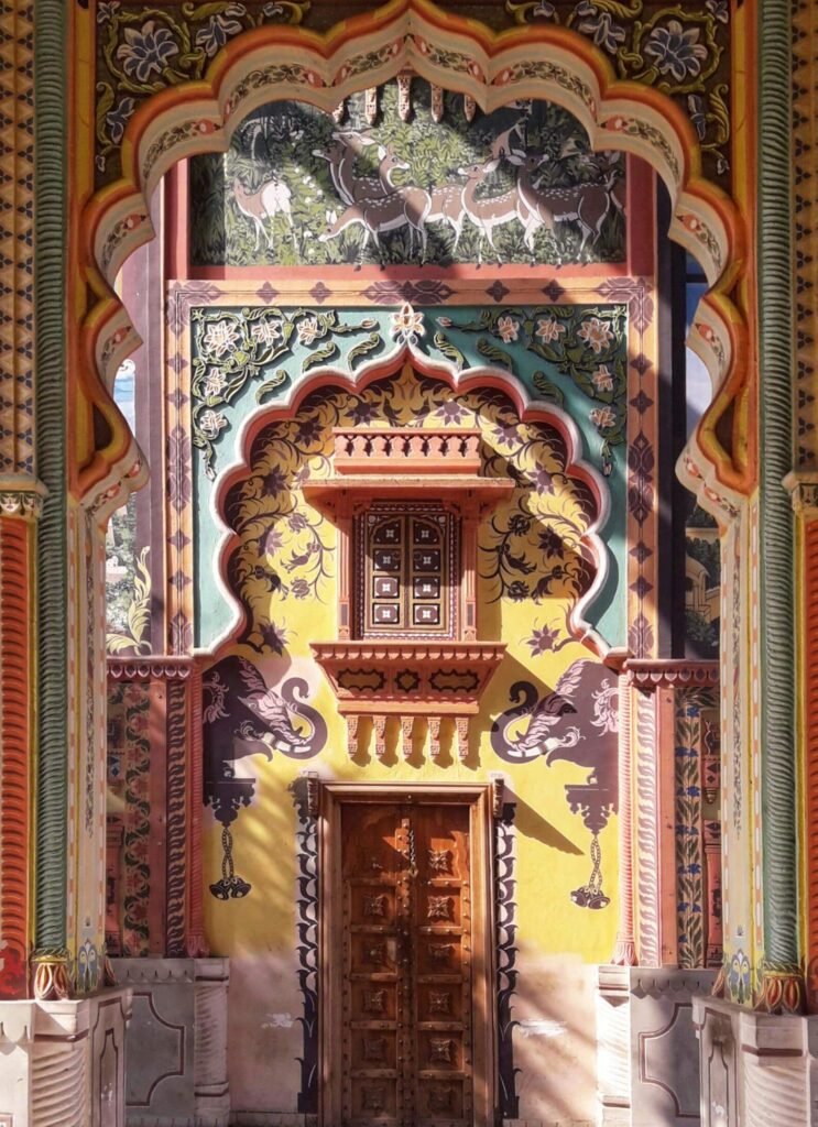 Destination wedding in India - Jaipur. Ornate door captured in Jaipur