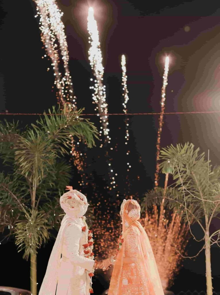 indian wedding in thailand: wedding photography and film for an indian couple by fireworks