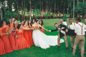 destination wedding in thailand: photography and film shoot. A creative group photoshoot with the couple