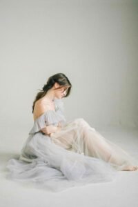 Bride in a flowy dress for an editorial style photoshoot: Sintra wedding photographer