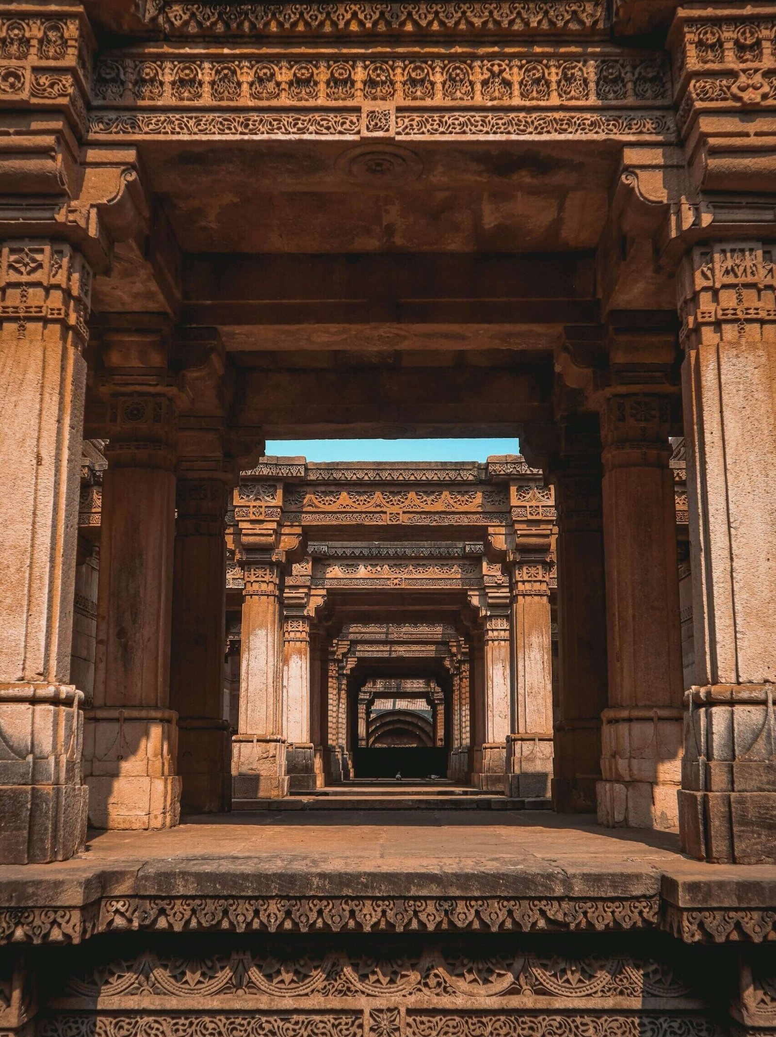 destination wedding in India - Gujarat stairwell