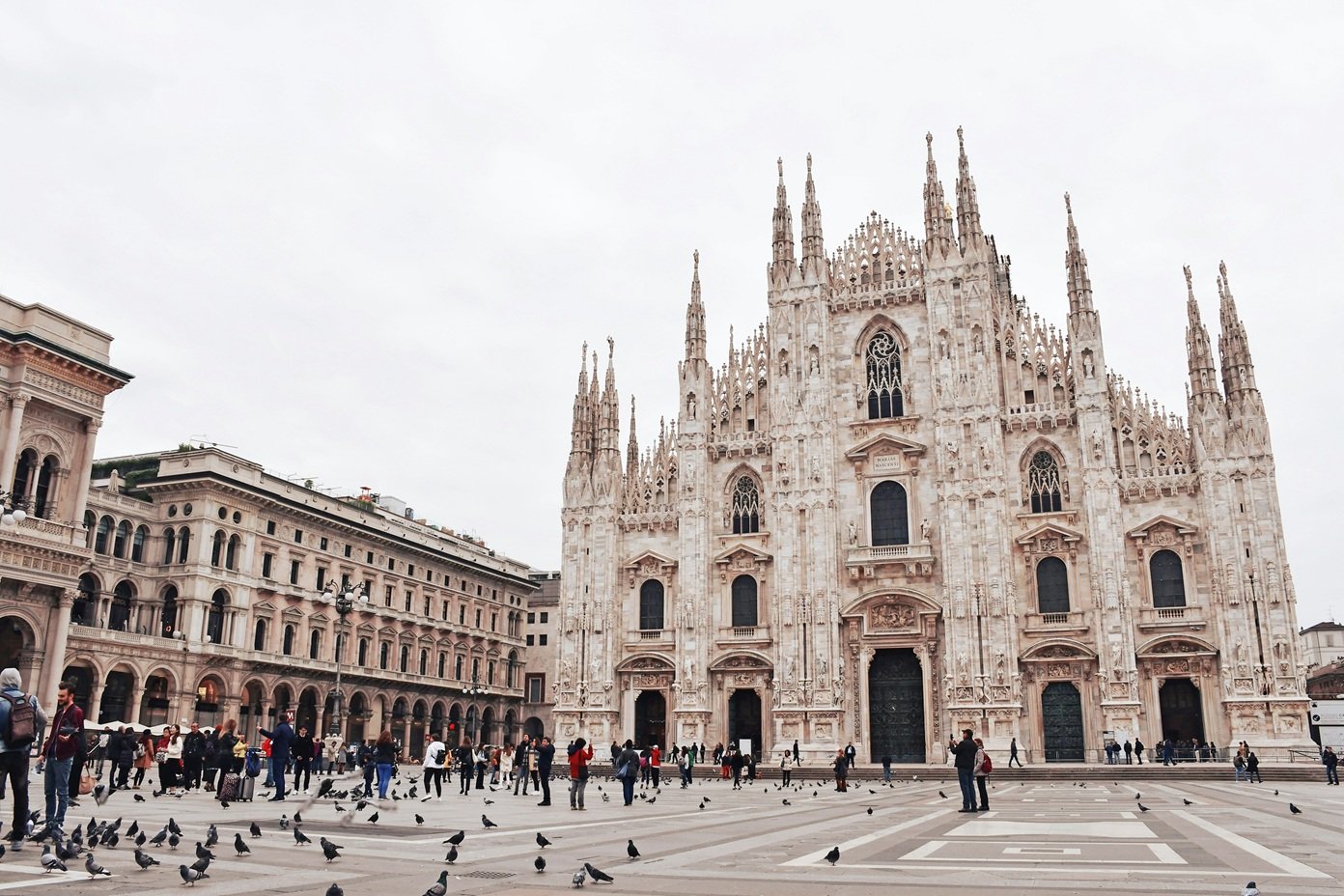 Duomo di Milano cathedral exterior in Milan Italy wedding location.