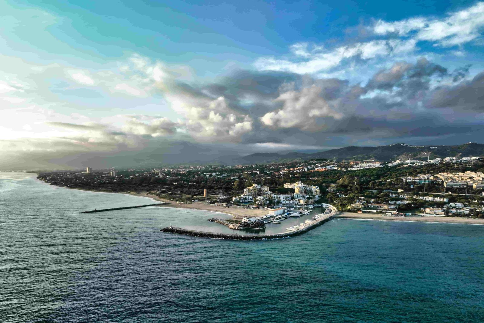 wedding photographer in Marbella: Scenic view captured by a drone